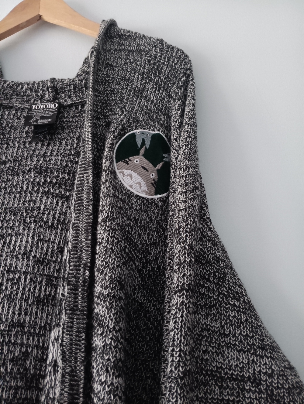 My Neighbor Totoro Studio Ghibli Her Universe Open Cardigan Sweater Gray Knit M - Picture 4 of 9
